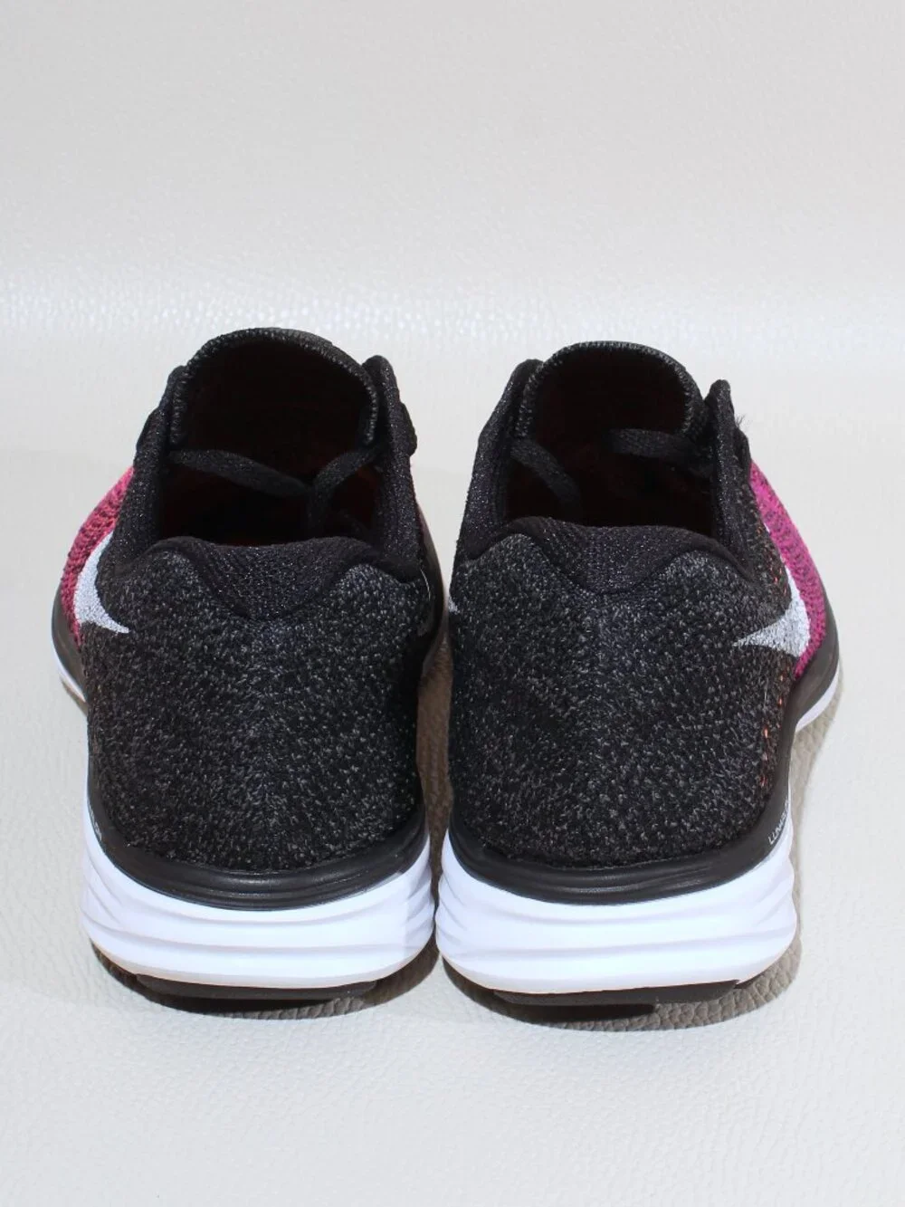 Womens Nike Flyknit Lunar 3 Sz 8.5 Pink & Black 698182-006 Running Shoes